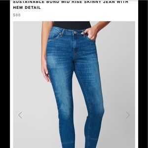 BLANK NYC BOND MID RISE SKINNY JEAN  SZ 29